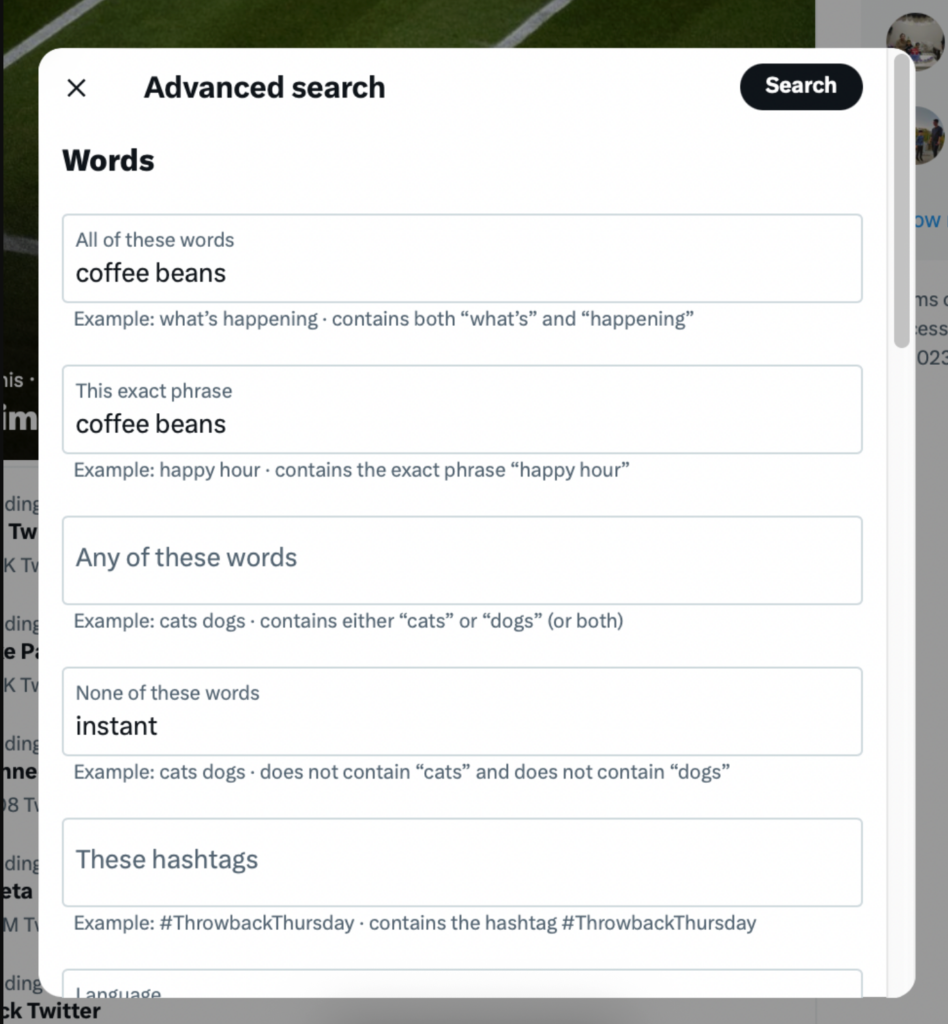 Twitter Advanced Search Filters Explained